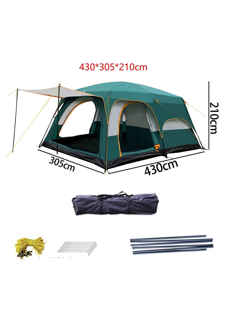 Arabest Camping Tent, Extra Large Tent 8-12 Person Family Cabin Tent, Double Layer Waterproof, 3 Doors and 3 Windows with Mesh, Big Tent for Camping, Outdoor, Picnic, Family, Friends Gathering  - Image 3