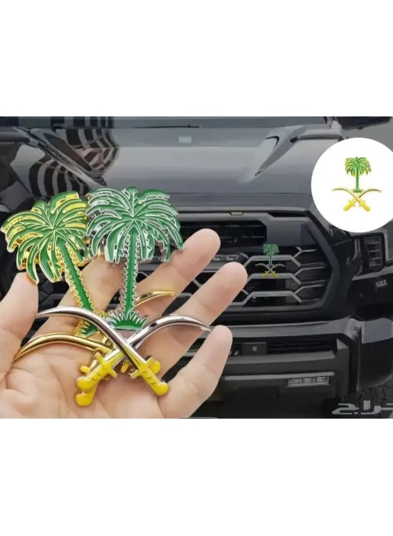 سبايدر علامة نخلة وسيفين للشبك الأمامي ، تمتاز بأناقة و حجم مناسب تعطي سيارتك فخامة - Image 1