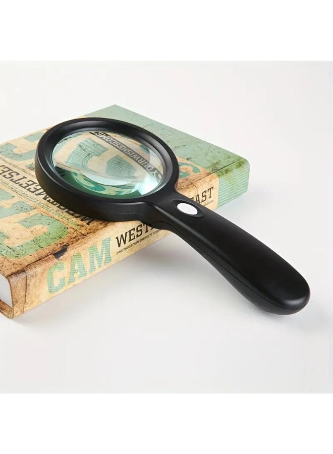 Magnifying Glass with Light, 10X Handheld Large Magnifying Glass 12 LED Illuminated Lighted Magnifier for Macular Degeneration, Seniors Reading, Soldering, Inspection, Coins, Jewelry, Exploring - Image 5
