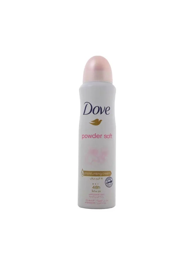 Dove بخاخ كريم مرطب ناعم بودرة - عطر بودرة دافئة لمدة 48 ساعة - 150 مل - Image 1