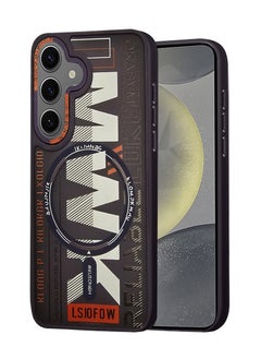 Techie Aesthetic Translucent TPU MWK Magnetic Magsafe Case with Raised Camera Lens Protector for Samsung Galaxy S24 - Dark Purple  - Image 1