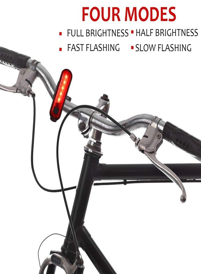 BOAO 4 Pieces USB Rechargeable LED Bicycle Light Rear and Front Bike Light Waterproof Bike Headlight and Taillight, 4 USB Cables Included - Image 4