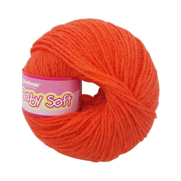 Vardhman Knitting Yarn Vardhman Knitting Yarn Baby Soft Wool for Knitting Kids Crochet Yarn Wool Babywear Blankets Ponchos mufflers caps Multi Purpose 6 PCS 200 GramBBD025