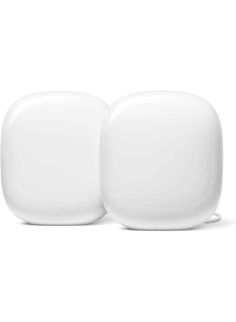 Google Nest Router Wi-Fi Pro 6e (2 Pack) (GA03689-US) Snow - Image 1