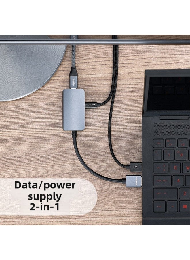 محول HDMI إلى Type-C أنثى عالي الدقة 4K @ 60 هرتز شاشة الكمبيوتر المحمول مع مصدر طاقة HDR - طول الخط: 0.1 متر - Image 4