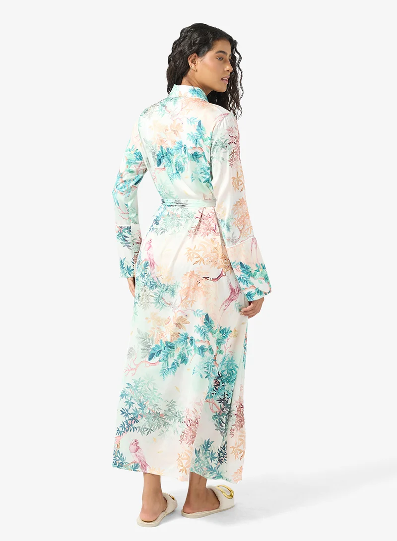 Khizana Floral Printed Robe