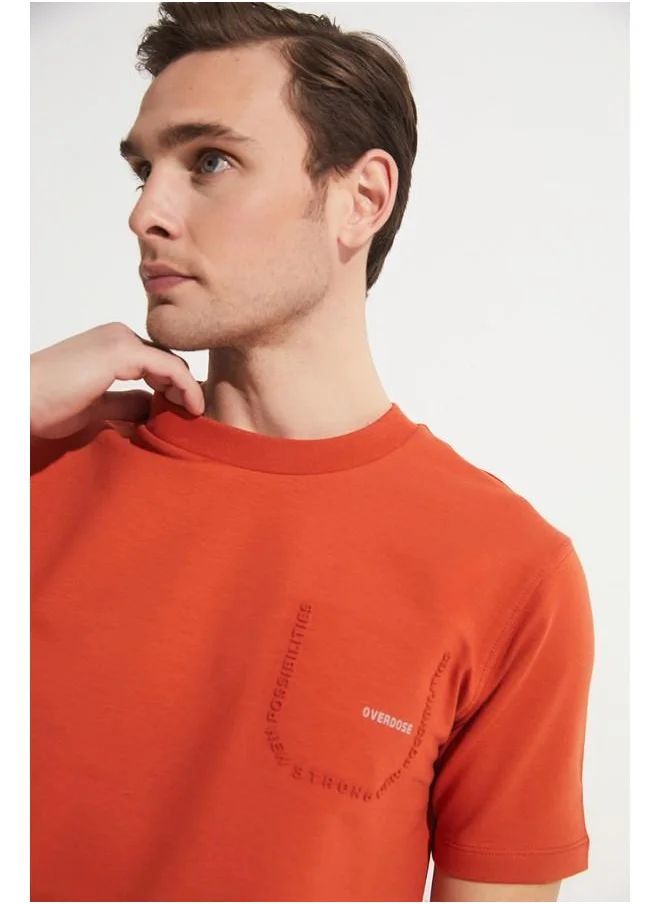 JUNE June Men Printed T-Shirt Light Brown