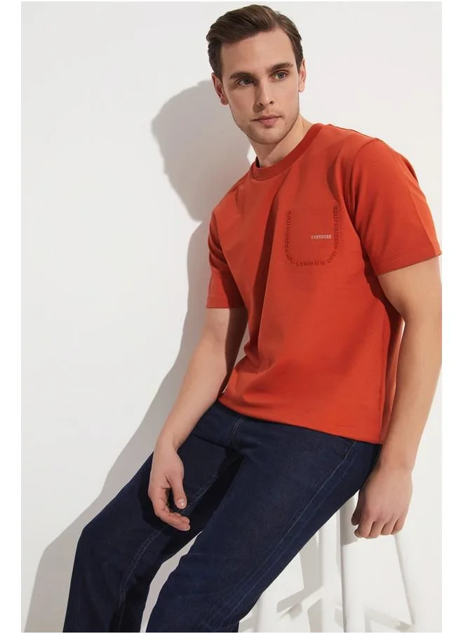 JUNE June Men Printed T-Shirt Light Brown
