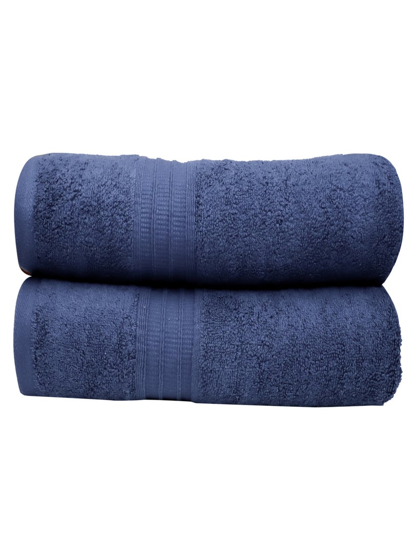 Bliss Casa Bath Towels (2 Pack, 80 x 160 cm) - 650 GSM Bathroom Towel Set - 100% Cotton 20/D Ring Spun Luxury Towels Set Highly Absorbent, Quick Dry and Soft Feel Bathroom Towels - Image 1