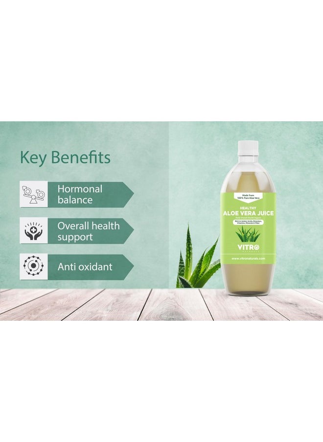 VITRO - Healthy Amla And Aloe Vera Juice Combo | 100% Natural Banarasi Amlas Improves Skin Health & Hair Growth, Rich In Vitamin C And Good Immunity Booster -2L (Pack Of 2 X 1L) - Image 1