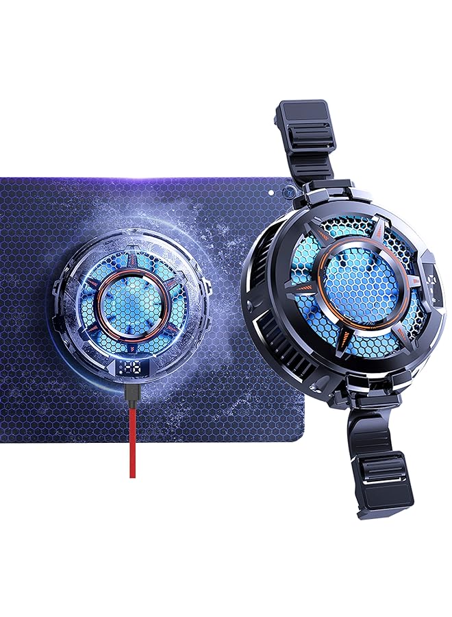 Excefore Tablet Cooler And Ipad Cooler With Temperature Display Tec Semiconductor Radiator And 3 Gear Cooling Adjustment Compatible Mag Safe Magnetic Tablet Cooler For Ipad Surface Pro Samsung Tab Steam Deck