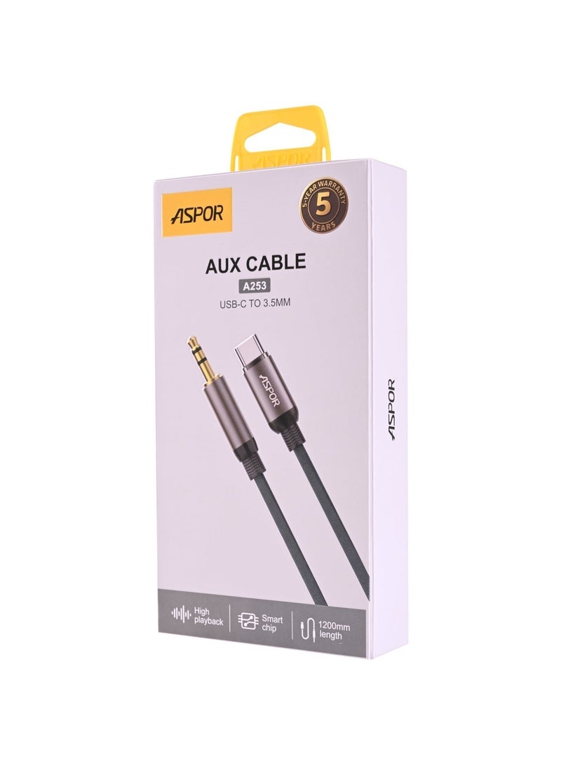 أسبور كيبل صوت ASPOR A253 AUX – تجربة صوت نقية وجودة مضمونة 🔊 - Image 3