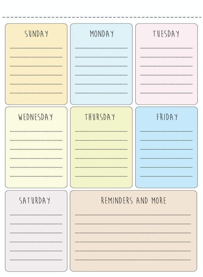 TECHBITE Weekly Planner Dry Erase Magnetic Board for Refrigerator, Almirah, Kitchen-Board 17 inch x 11 Inch (Weekly Planner Magnetic) - Image 1