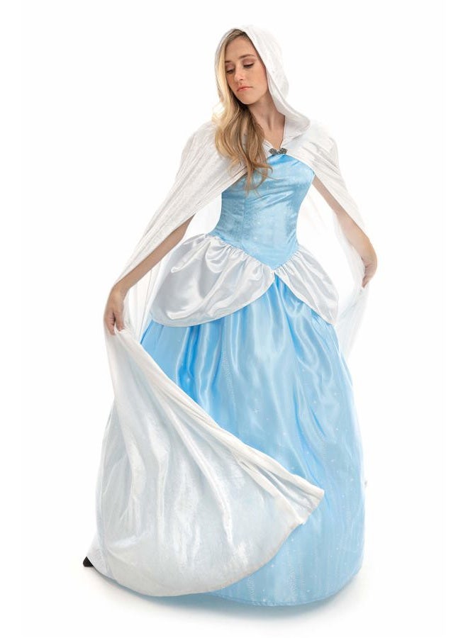 Little Adventures Deluxe Velvet Adult Cloak Cape with Lined Hood (White) - Machine Washable Adult Cosplay Dress-Up Cloaks with No Glitter - Image 2