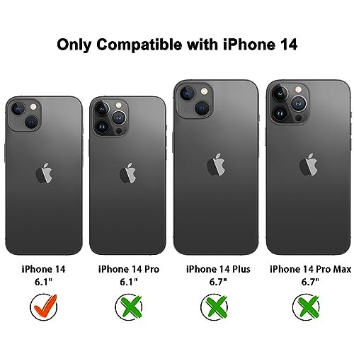 Tobfit Polycarbonate Matte Case for iPhone 14 6.1 inch, Military-Grade Shockproof Drop Protection, Frosted Translucent Back Cover, Anti-Fingerprint (Black) - Image 2
