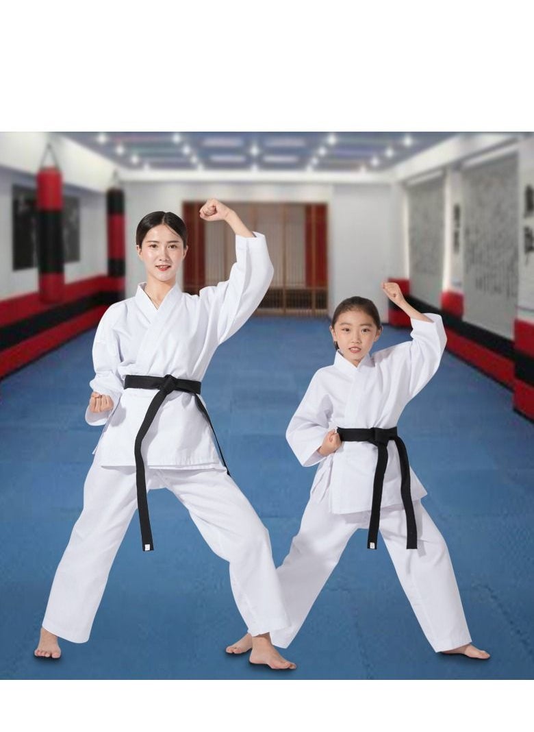 Y&D - Taekwondo Suit Set Sports Training Clothes Parts, Lightweight Student Karate Martial Arts Uniform with Belt 130cm - Image 1