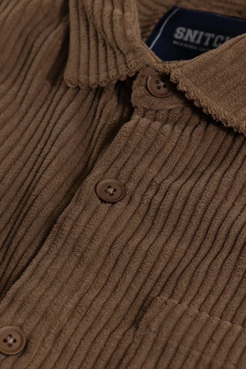 SNITCH Cozy Cord Brown Shirt