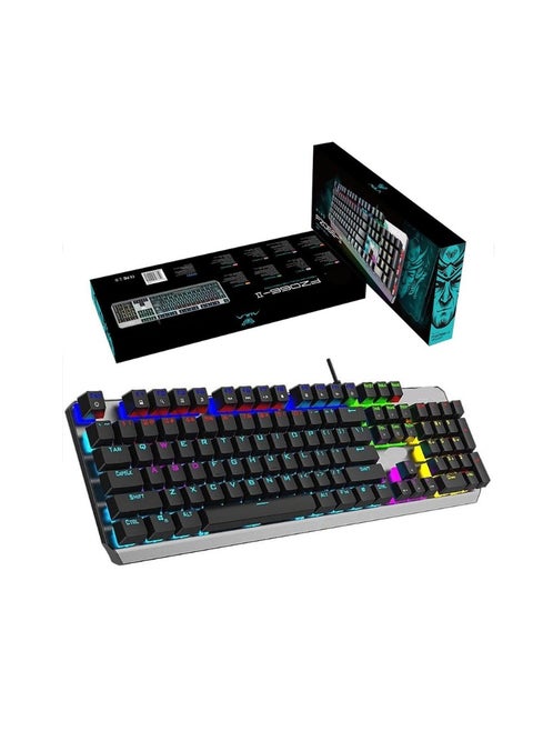 Mechanical Gaming Keyboard F2066-II Wind – Blue Switches, Multicolor Backlit, USB