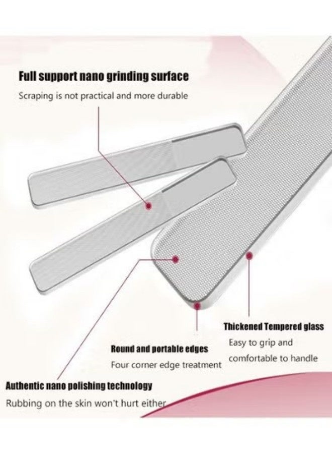 2 مجموعة ملفات الأظافر الزجاجية قطعة أظافر الإصلاح مناسبة للأظافر والأظافر سهلة التخزين والحمل، تجربة تحسين الأظافر سهلة وسريعة في أي وقت - Image 5