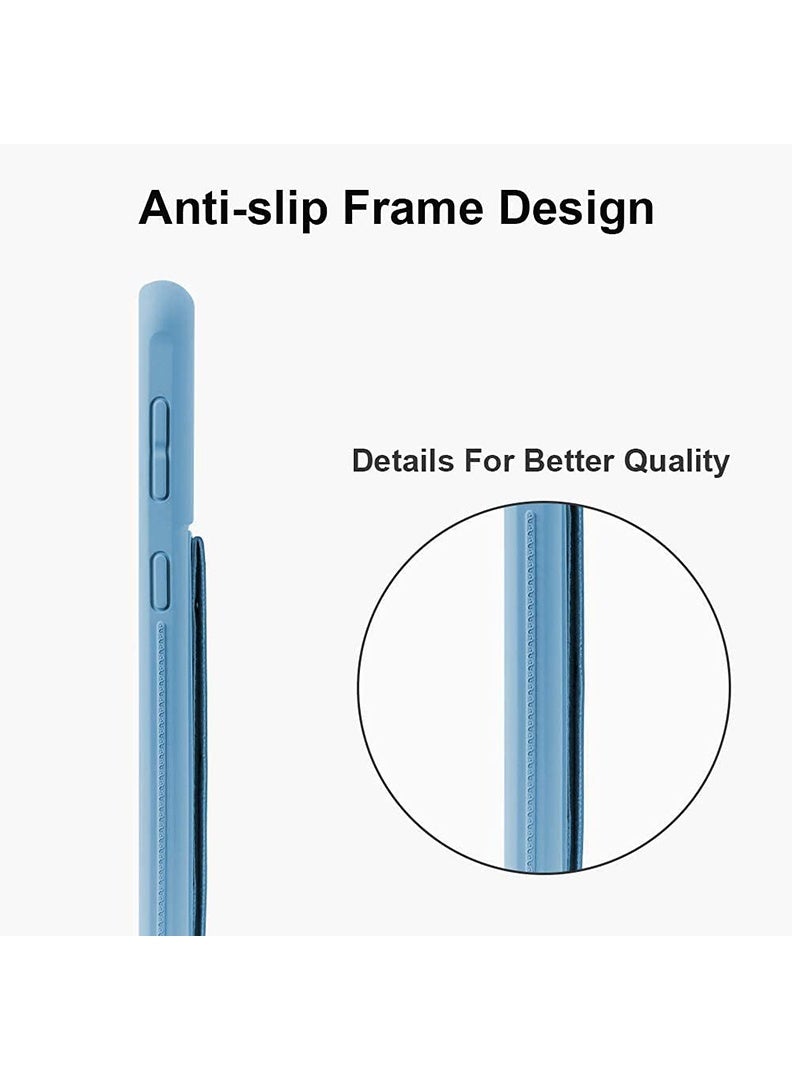 رفع القضية جراب متوافق مع هاتف Samsung Galaxy A33 مع حامل مغناطيسي وحامل، جراب وحامل حزام إصبع سيليكون ممتاز مع حامل تثبيت في السيارة - أزرق - Image 5