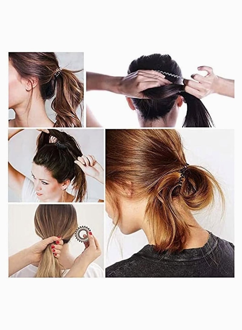 KASTWAVE Spiral Hair Ties, KASTWAVE Small Plastic Hair Coil Bands, Spiral Ponytail Holders, Cord Traceless Hair Ring, Hair Accessories for Women Girls, 20 Pcs  - Image 2