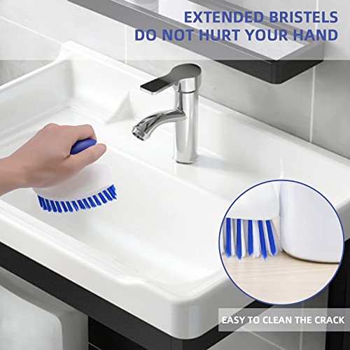 BITOPE Heavy Duty Scrub Brush Pack of 2, Cleaning Brush with Comfortable Grip for Bathroom, Shower, Carpet, Sink Cleaning - Image 3
