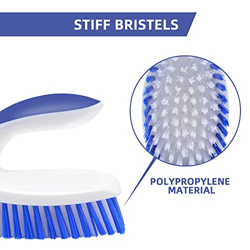 BITOPE Heavy Duty Scrub Brush Pack of 2, Cleaning Brush with Comfortable Grip for Bathroom, Shower, Carpet, Sink Cleaning - Image 5