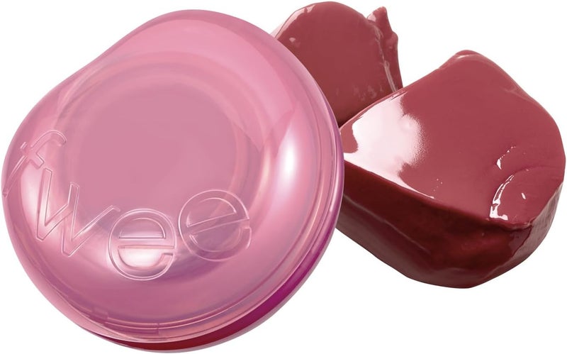 fwee Glowy Jelly Pot | Dewy Jelly Lip & Blush Color, Tinted Glow Jelly Balm, Dewy Buildable Finish – Rosy Glaze (Dusty Rose) | 0.14 oz - Image 1