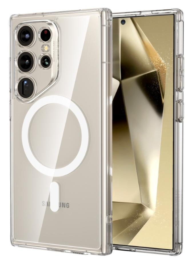 ESR Classic Hybrid Case (HaloLock), Compatible With Samsung Galaxy S24 Ultra – MagSafe Compatible – MilGrade Protection - Clear - Image 1