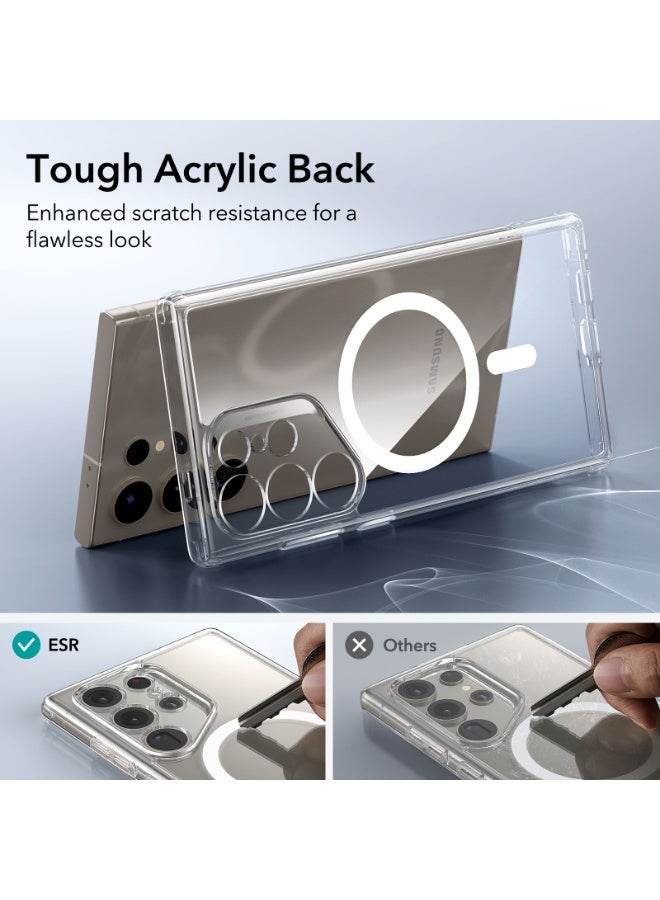 ESR Classic Hybrid Case (HaloLock), Compatible With Samsung Galaxy S24 Ultra – MagSafe Compatible – MilGrade Protection - Clear - Image 3