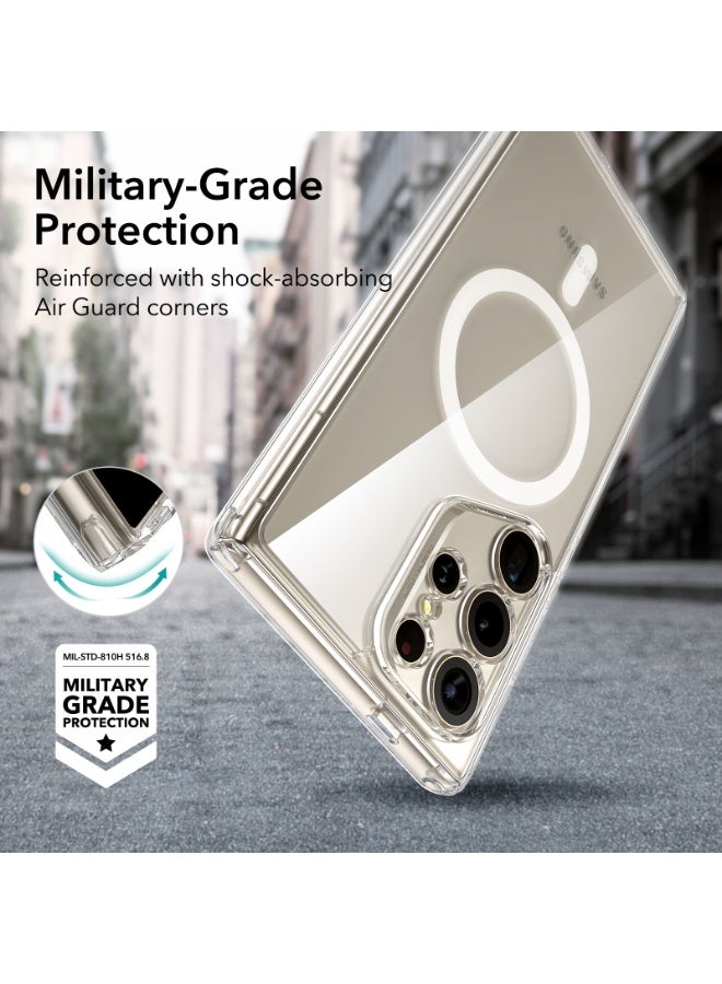 ESR Classic Hybrid Case (HaloLock), Compatible With Samsung Galaxy S24 Ultra – MagSafe Compatible – MilGrade Protection - Clear - Image 5