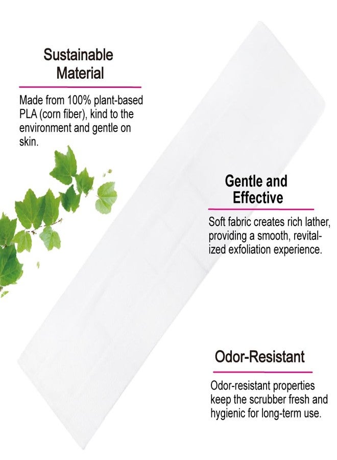 Terra Distribution Exfoliating Washcloth [Made in Japan] Shower Back Scrubber with Sustainable Corn Fiber, Odor-Resistant Exfoliating Towel (Set of 2 (Regular, Soft)) - Image 2