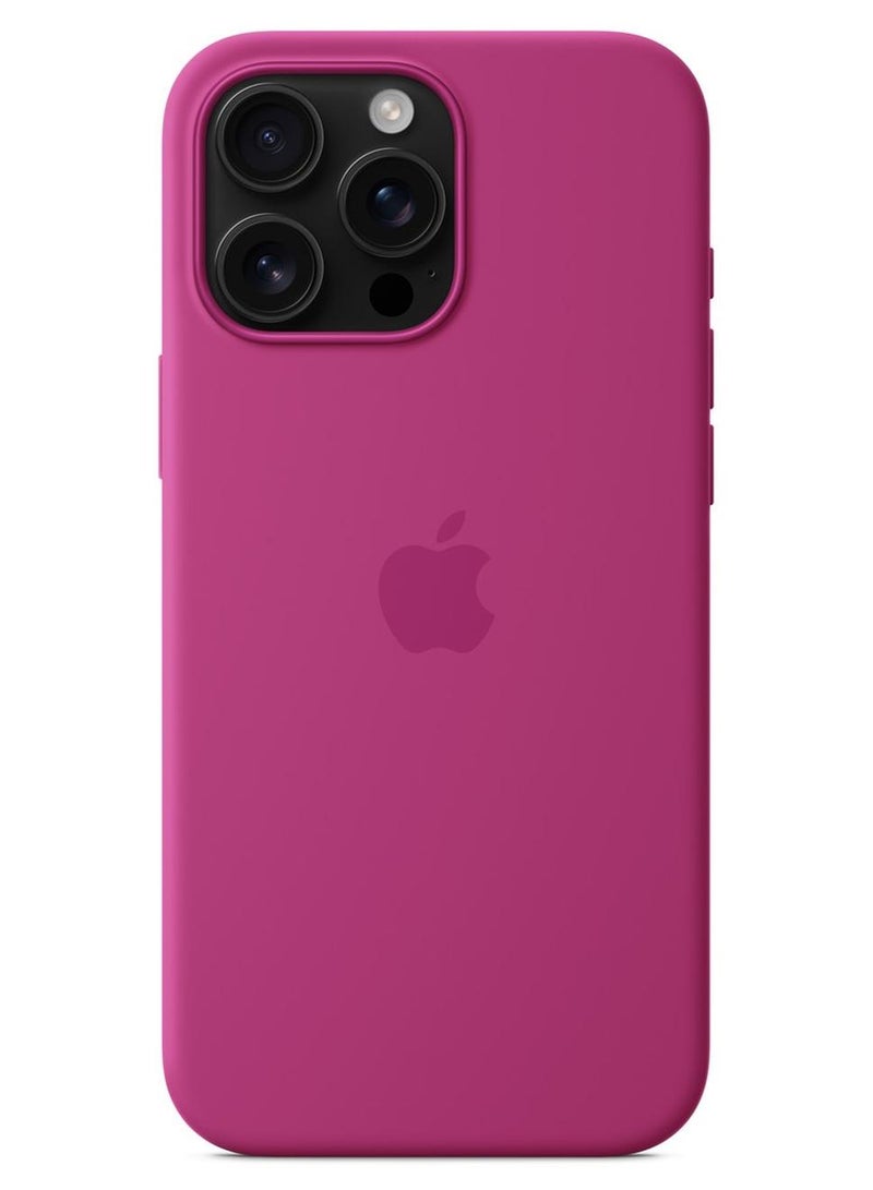 ه البركة جراب سيليكون لجهاز iPhone 16 Pro Max متوافق مع MagSafe | مقاوم للصدمات، ملمس ناعم، حماية متينة | ألوان أنيقة | جراب iPhone متوافق مع MagSafe | أرجواني - Image 1