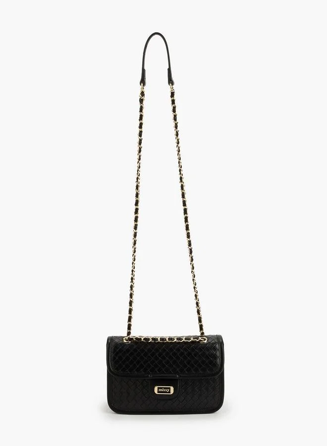 ميسي حقيبة كروس بودي ميسي معدنية بنقش وافل مجموعة رمضان