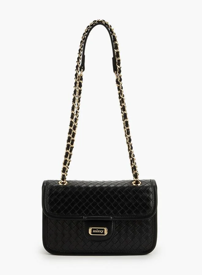 ميسي حقيبة كروس بودي ميسي معدنية بنقش وافل مجموعة رمضان