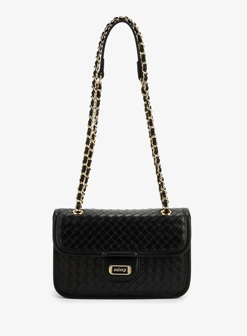 MISSY MISSY metallic Cross body with waffle embossing Ramadan Collection