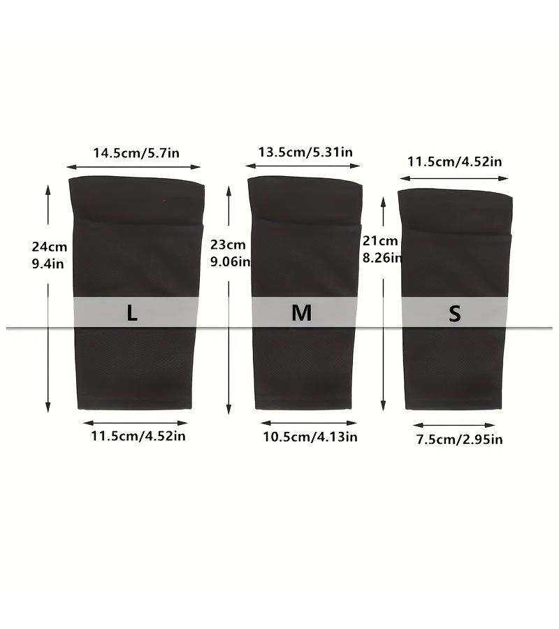 Football Leg Calf Brace with Shin Guards Sock Covers Fastening Straps for Football Training Matches Unisex Black Size L - Image 4