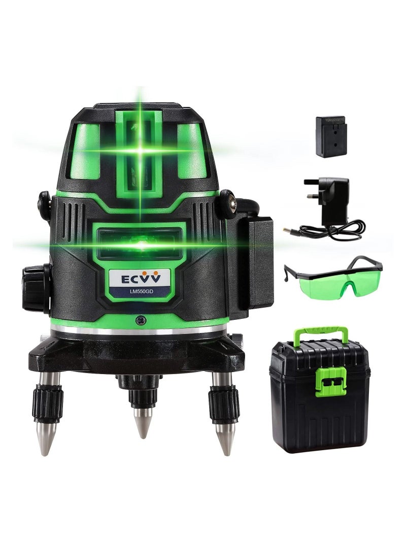 ECVV Laser Level 5 Lines Green Light Professional Cross Marking Meter Self Leveling Horizontal Vertical Laser Ruler Spirit Level - Image 1