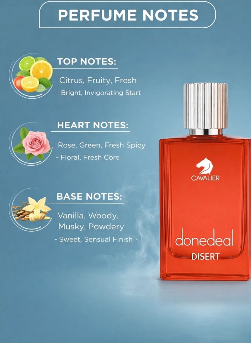 كافاليير بيرفيوم عطر دون ديل ديزرت الفاخر للرجال من كافاليير للعطور | عطر رجالي طويل الثبات 100 مل بنفحات منعشة، حارة ومسكية - Image 2
