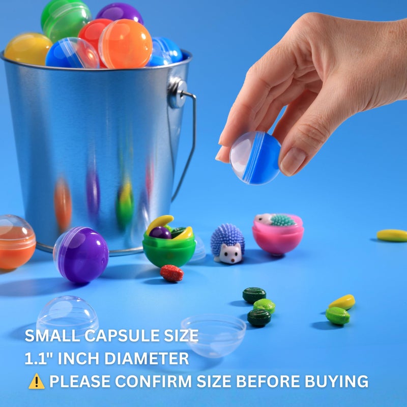 Entervending Capsule Vending Machine - Small Round Capsules Empty 50 pcs 1.1 inch (28mm) - Capsules Bulk Party Favors Containers - Easter Basket Stuffers Gifts Pinata Stuffers DIY Craft Supplies - Image 5