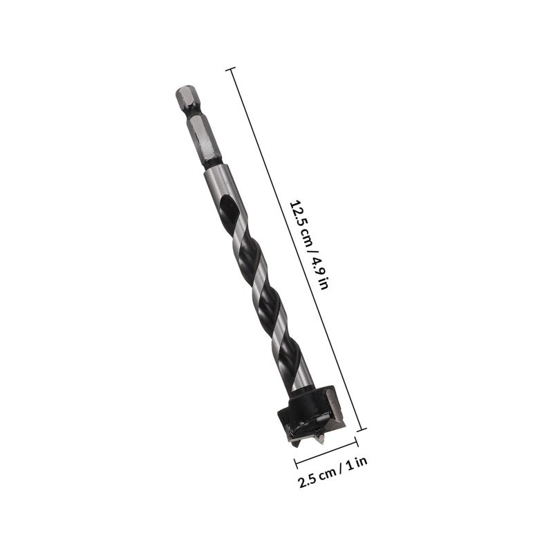 Heavy Duty 125mm Wood Drill Bit Hex Shank Hard Alloy Flat Boring Opener - Image 3