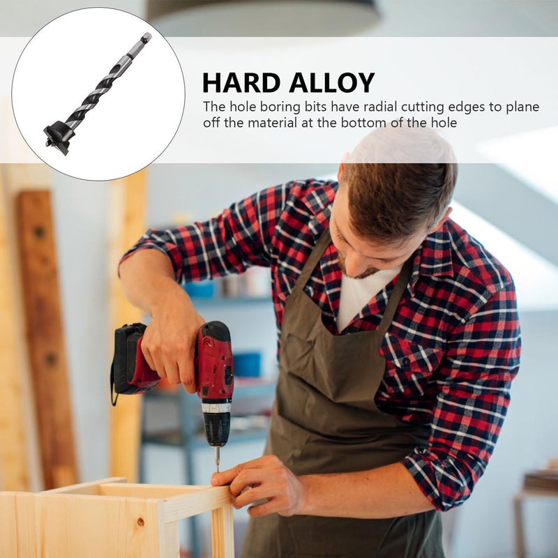 Heavy Duty 125mm Wood Drill Bit Hex Shank Hard Alloy Flat Boring Opener - Image 5