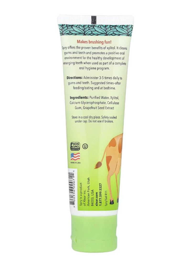 Xlear, Kid's Spry®, Tooth Gel with Xylitol, Age 3 Months and Up , Original, 2 fl oz (60 ml) - Image 2