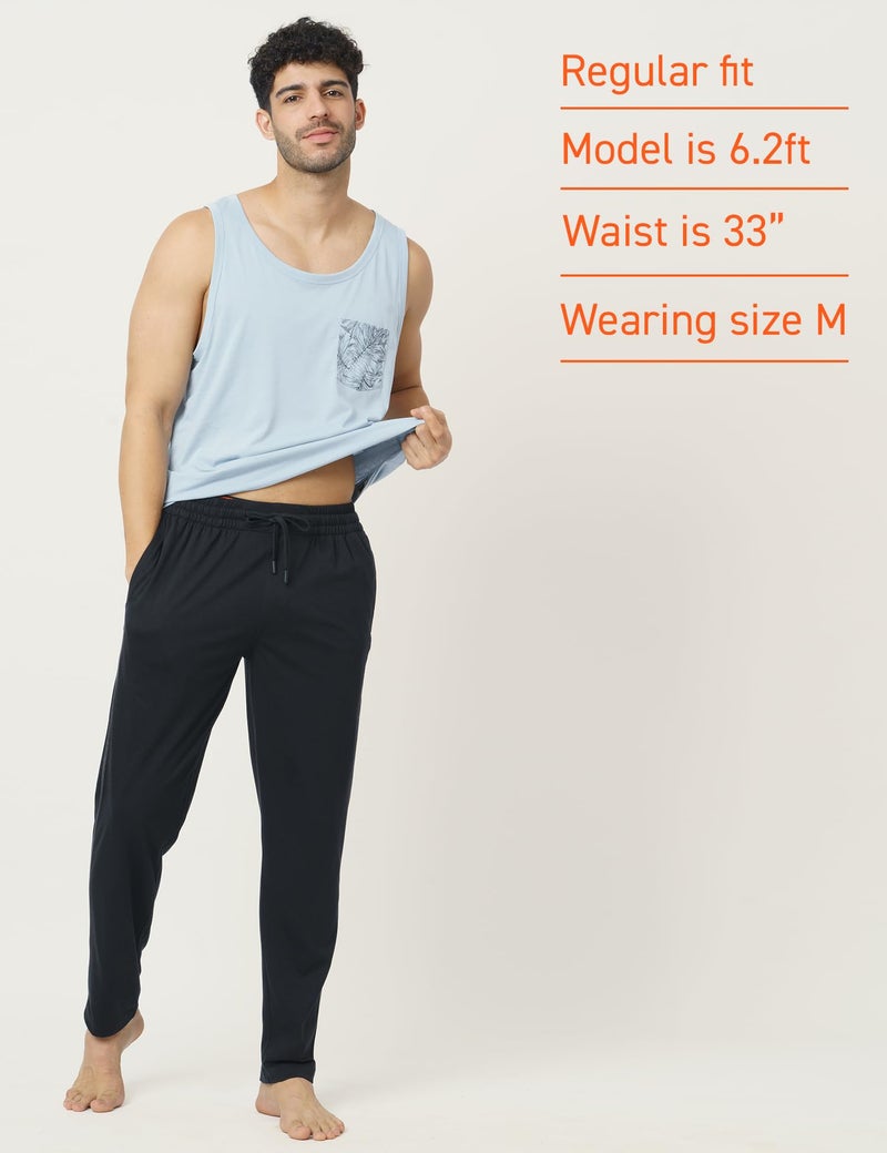 DAMENSCH Mens Regular Fit Statement Jersey Track Pants| Soft Prima Jersey Track Pant for Men-Pack of 1-Jet Black-XXL - Image 3