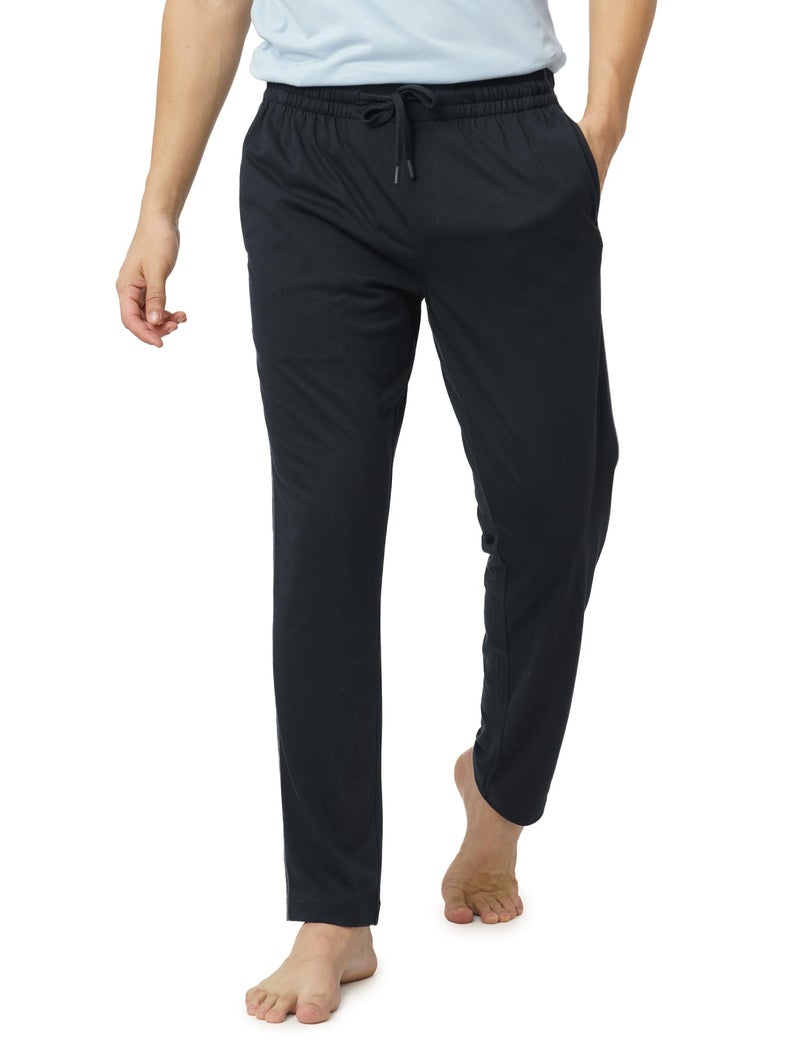 DAMENSCH Mens Regular Fit Statement Jersey Track Pants| Soft Prima Jersey Track Pant for Men-Pack of 1-Jet Black-XXL - Image 1