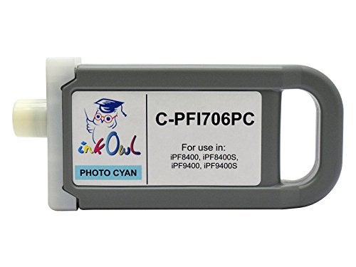 InkOwl Compatible Ink Cartridge Replacement for Canon PFI-706PC (700ml, Photo Cyan) for iPF8400, iPF8400S, iPF9400, iPF9400S Printers - Image 2