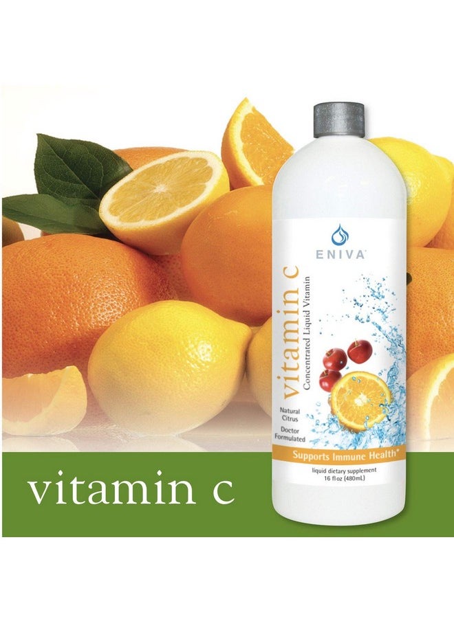 Eniva Health - Eniva Liquid Vitamin C  Immune Formula  Orange Citrus Flavor  All Naturally Sourced From Acerola Berries Oranges Cranberry Rosemary  Sugar Free  Lowcarb  Keto Approved  2 Month Supply - Image 1