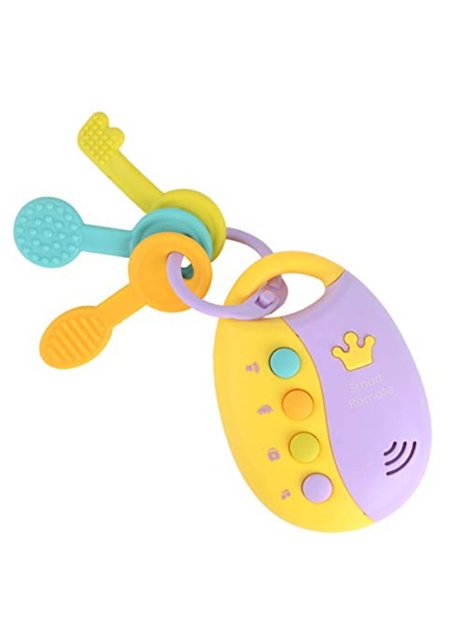 Baby Musical Smart Car Remote Key with Light and Sound,Early Educational Learning Teething Play Toys for Kids 12 Months and Up - Image 1