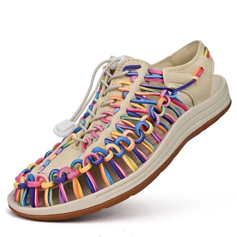 Summer Sandals Thai Braided Sandals Men'S Sandals Casual Sandals Beach Shoes Thailand Vietnam Roman Sandals Women - Image 2
