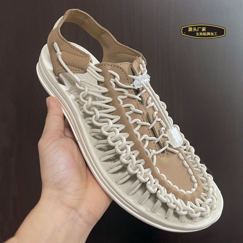 Summer Sandals Thai Braided Sandals Men'S Sandals Casual Sandals Beach Shoes Thailand Vietnam Roman Sandals Women - Image 5